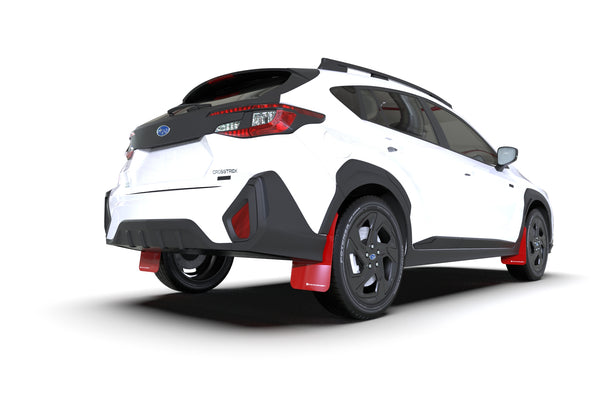 Rally Armor 2024 + Subaru Crosstrek Red UR Mud Flap White Logo