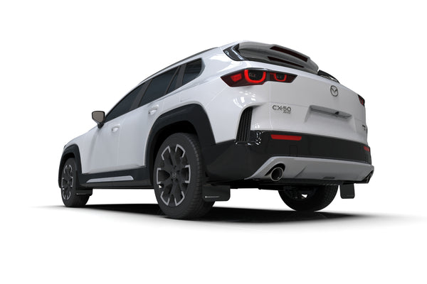 Rally Armor - 2023 + Mazda CX-50 Black UR Mud Flap W/White Logo (Will Not Fit CX-5)