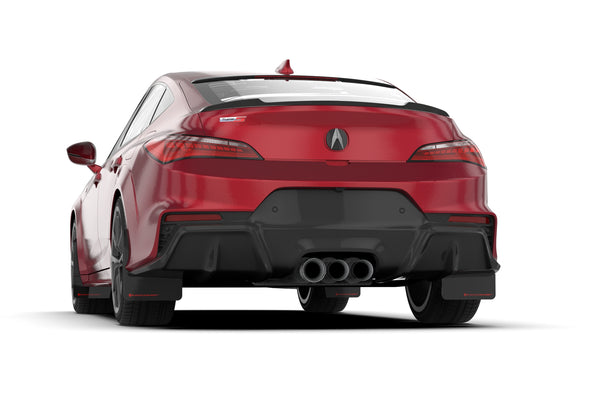 Rally Armor 2023 + Acura Integra / Integra A-Spec Black UR Mud Flap W/Red Logo (No Drilling Req.)