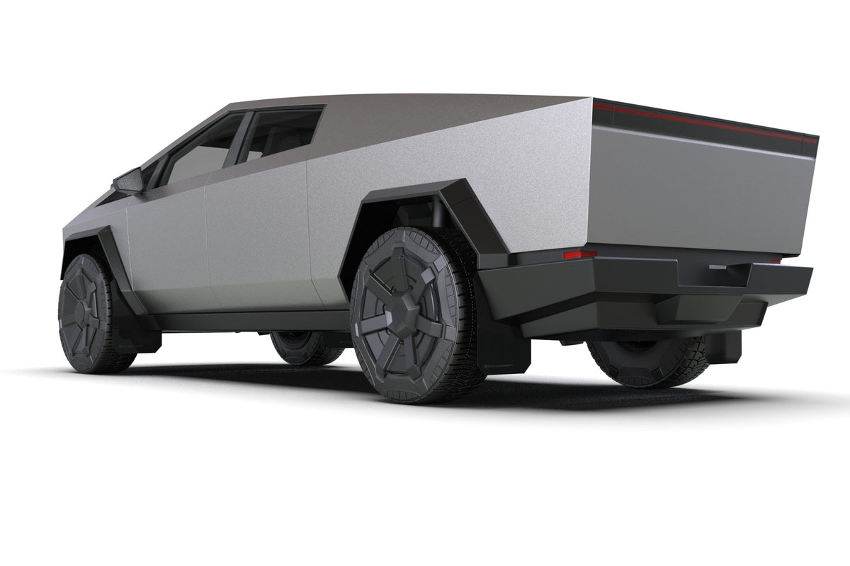 Rally Armor 2024 + Tesla Cybertruck Black UR Mud Flap Metallic Black L ...