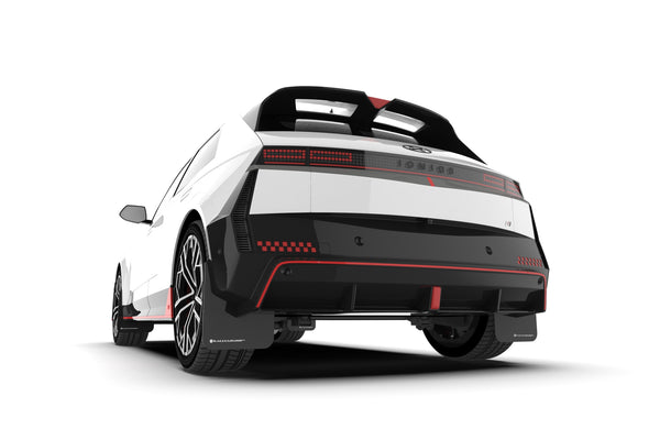 Rally Armor 2025 + Hyundai Ioniq 5 N Black Mud Flap w/ White Logo