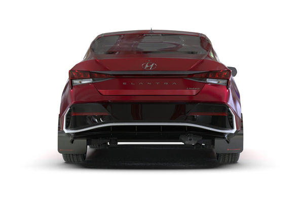Rally Armor 2024 + Hyundai Elantra Black Mud Flap Red Logo