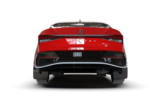 Rally Armor 2024+ Hyundai Elantra N Line Black Mud Flap w/ Red Logo