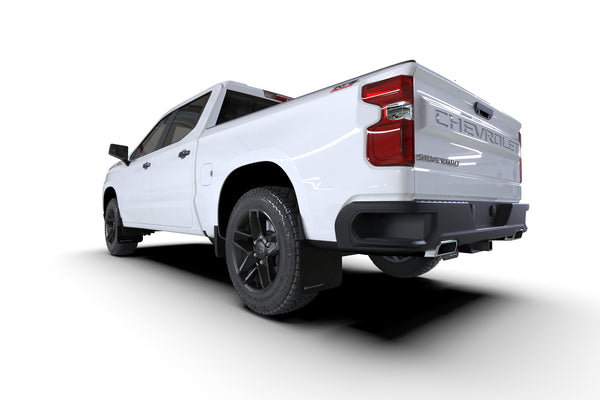 Rally Armor 2019 - 2024 Gen 4 Chevy Silverado 1500 Black UR Mud Flap White Logo