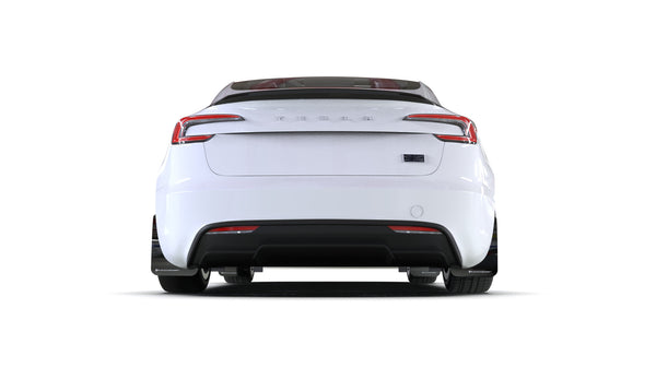 Rally Armor 2024 + Tesla Model 3 Highland / Performance Black UR Mud Flap White Logo