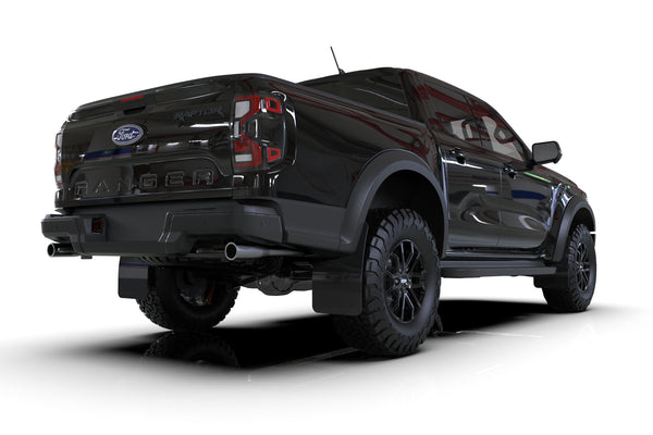 Rally Armor 2023 + Ford Ranger Raptor Black UR Mud Flap Metallic Black Logo