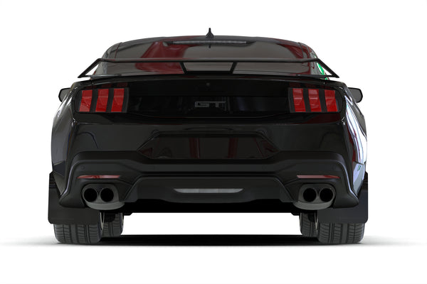 Rally Armor 2024+ Ford Mustang Black UR Mud Flap w/ Metallic Black Logo