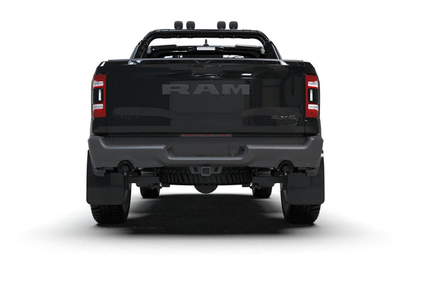 Rally Armor 2021 - 2025 Dodge Ram 1500 TRX / RHO Black UR Mud Flap - Metallic Black Logo