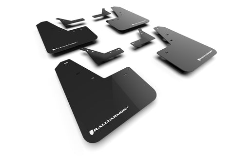 Rally Armor 2021 - 2025 Dodge Ram 1500 TRX / RHO Black UR Mud Flap - White Logo