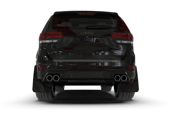 Rally Armor 2018 - 2022 Jeep Grand Cherokee SRT Trackhawk Black UR Mud Flap - Metallic Black Logo