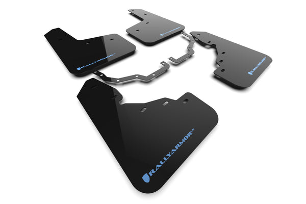 Rally Armor 2022 + Toyota Land Cruiser Black UR Mud Flap Light Blue Logo