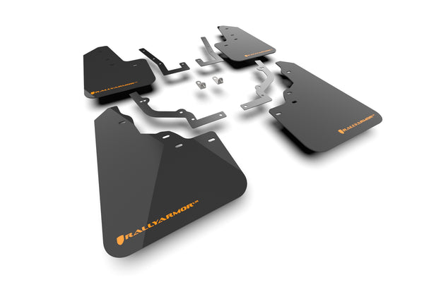 Rally Armor 2026 + Honda Passport Black UR Mudflap - Orange Logo