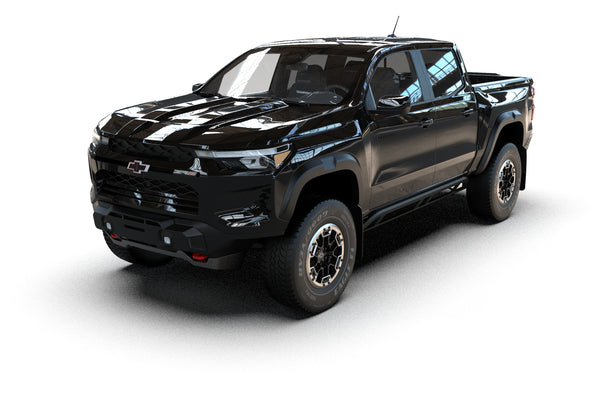 Rally Armor 2023 + Chevy Colorado ZR2 Black Mud Flap - Metallic Black Logo