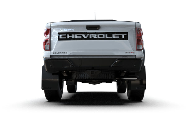 Rally Armor 2023 + Chevy Colorado ZR2 Black Mud Flap - White Logo