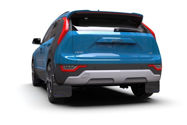 Rally Armor 2023 + Kia Niro SG2 Black UR Mud Flap Blue Logo