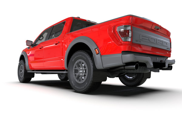 Rally Armor 2021 + Ford F-150 Raptor Black UR Mud Flap w/ Metallic Black Logo