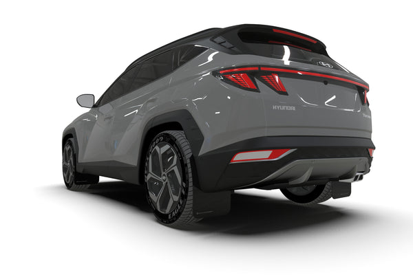Rally Armor 2022 + Hyundai Tucson Black UR Mud Flap w/ Grey Logo