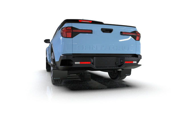 Rally Armor 2022 + Hyundai Santa Cruz Black Mud Flap w/ Light Blue Logo