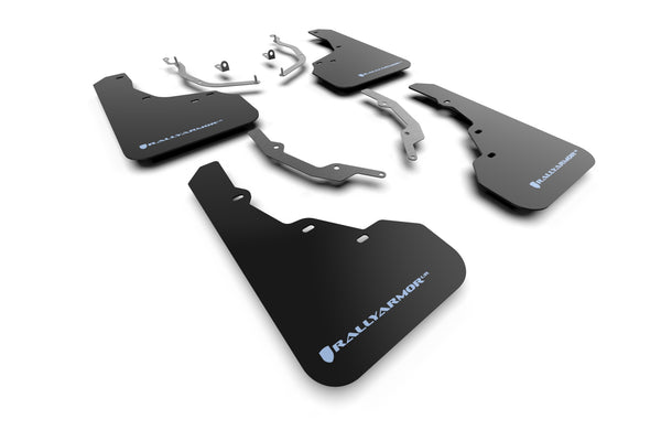 Rally Armor 2022 + Hyundai Santa Cruz Black Mud Flap w/ Light Blue Logo