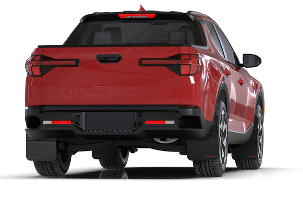 Rally Armor 2022 + Hyundai Santa Cruz Black UR Mud Flap w/ Red Logo