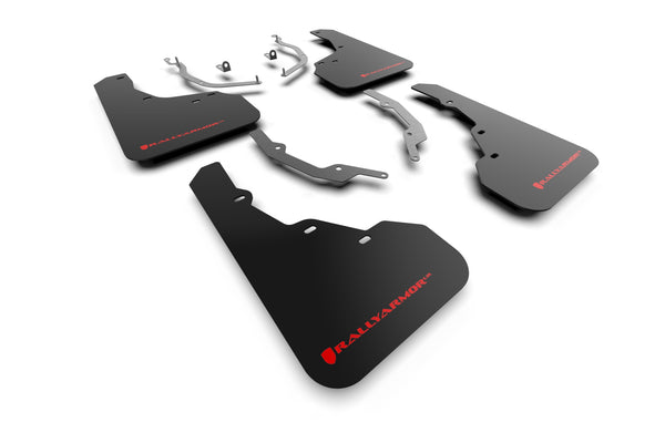 Rally Armor 2022 + Hyundai Santa Cruz Black UR Mud Flap w/ Red Logo