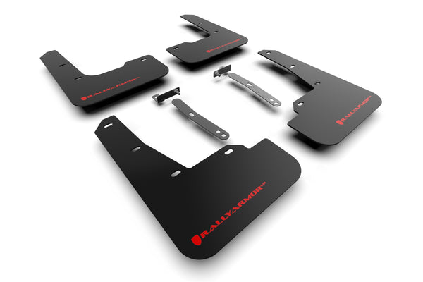 Rally Armor 2022 - 2023 Hyundai Elantra N & N Line Black UR Mud Flap w/ Red Logo