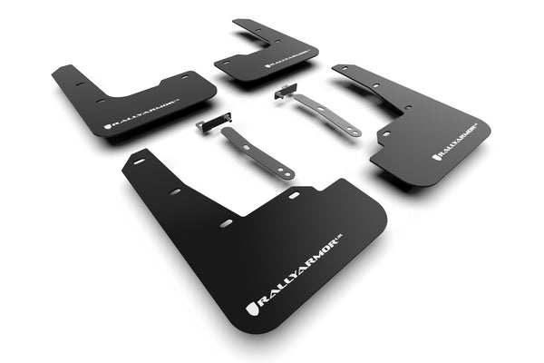 Rally Armor 2022 - 2023 Hyundai Elantra N & N Line Black UR Mud Flap w/ White Logo