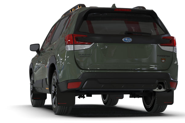 Rally Armor 2022 + Subaru Forester (Incl. Wilderness) Black UR Mud Flap w/ Red Logo