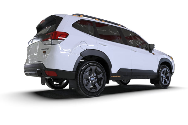 Rally Armor 2022 + Subaru Forester (Incl. Wilderness) Black UR Mud Flap w/ White Logo
