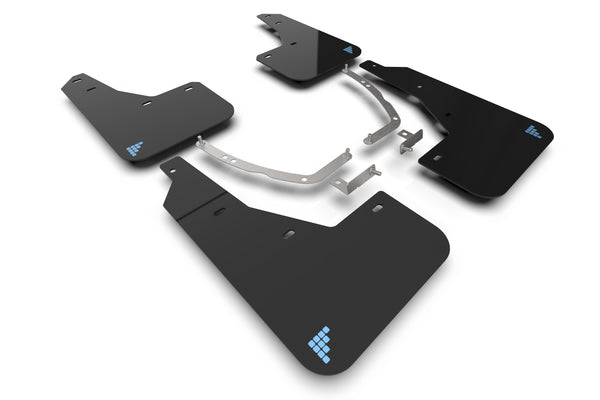 Rally Armor 2022 - 2024 Hyundai Ioniq 5 Black UR Mud Flap Light Blue Battery Logo