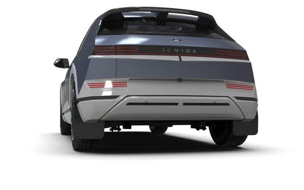 Rally Armor 2022 - 2024 Hyundai Ioniq 5 Black Mud Flap w/ Metallic Black Logo