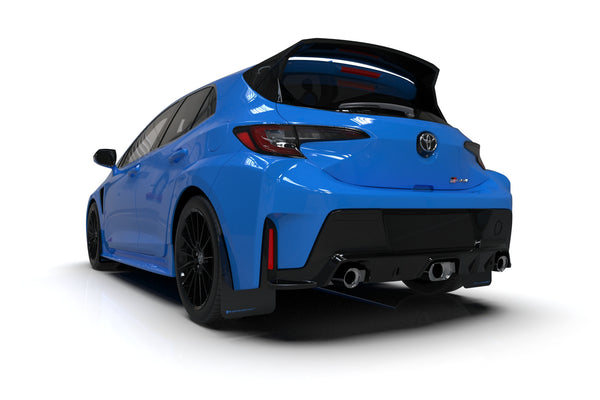 Rally Armor 2023 + Toyota GR Corolla Black Mud Flap w/Light Blue Logo