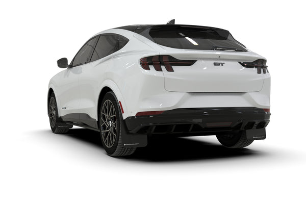 Rally Armor 2021 + Ford Mustang Mach-E Black Mud Flap w/ White Logo