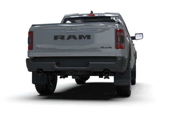 Rally Armor 2019  - 2025 Dodge Ram 1500 Rebel Black UR Mud Flap w/Dark Grey Logo
