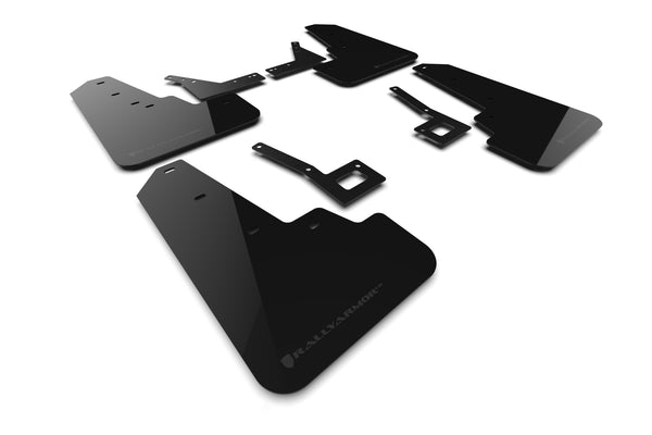 Rally Armor 2019  - 2025 Dodge Ram 1500 Rebel Black UR Mud Flap w/Dark Grey Logo