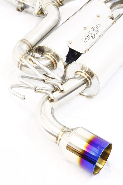MXP SP Cat Back Exhaust Stainless Steel Burnt Tips - Mitsubishi Evo X 2008-2015