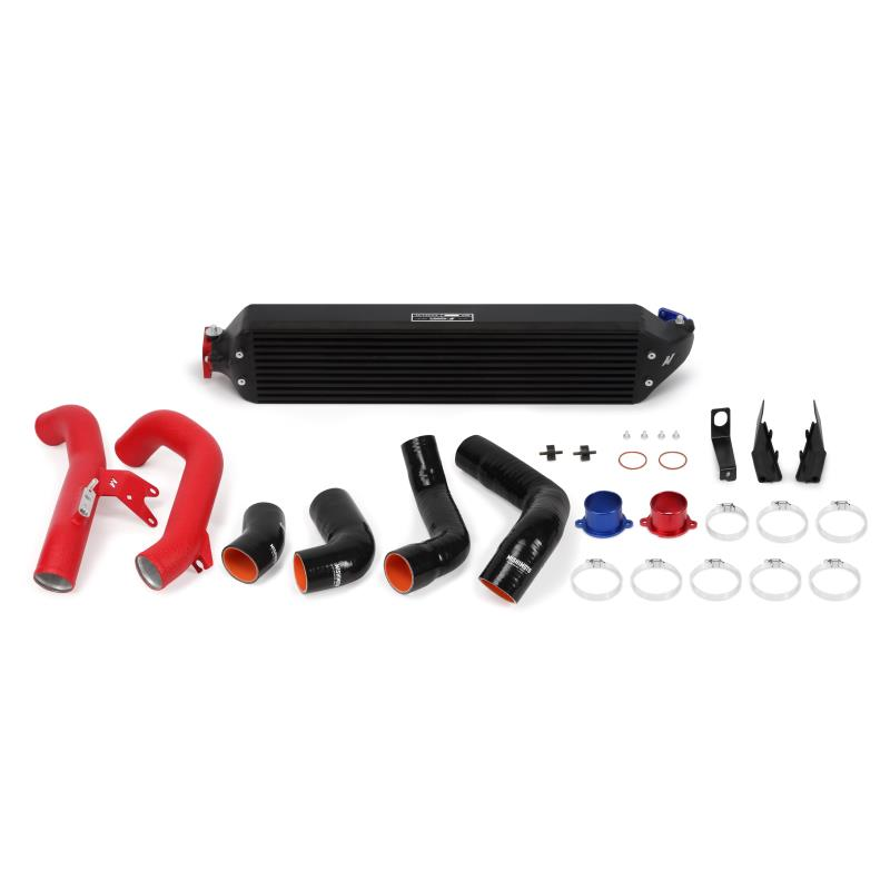 Mishimoto 2016 - 2021 Honda Civic 1.5T / 2017 - 2021 Honda Civic Si Black Intercooler Kit w/Red Pipes