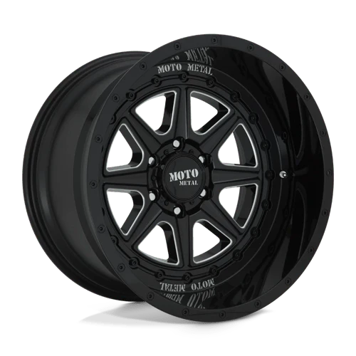 Moto Metal MO801 PHANTOM Gloss Black Milled 20x10 -18 5x127mm 71.5mm