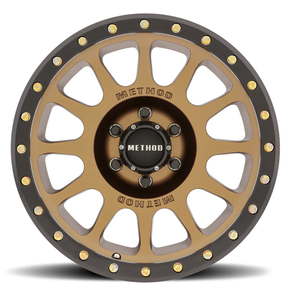 Method MR305 NV 18x9 0mm Offset 6x5.5 108mm CB Method Bronze/Black Street Loc Wheel