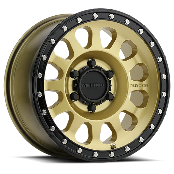 Method MR315 17x8.5 0mm Offset 6x5.5 6x139.7 106.25mm CB Gold/Black Street Loc Wheel