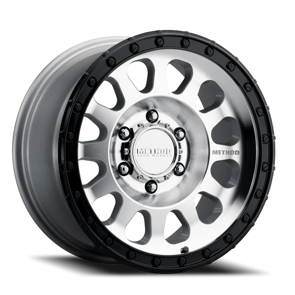 Method MR315 17x8.5 0mm Offset 6x5.5 6x139.7 106.25mm CB Machined Wheel - Gloss Black Lip