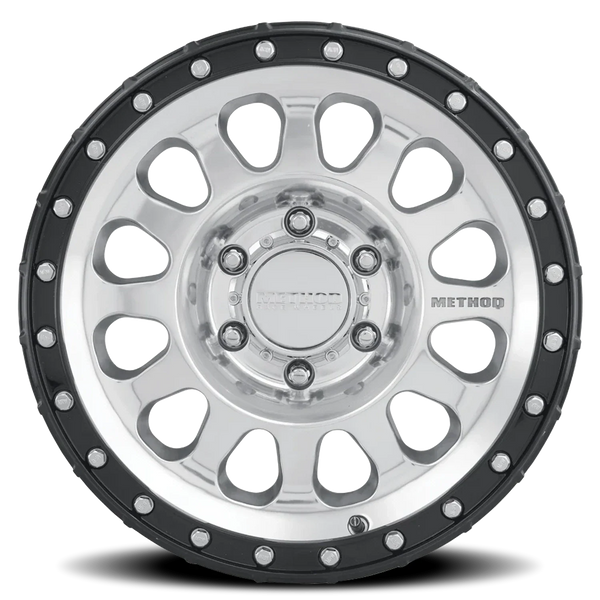 Method MR315 17x8.5 0mm Offset 6x5.5 6x139.7 106.25mm CB Polished Wheel - Gloss Black Lip