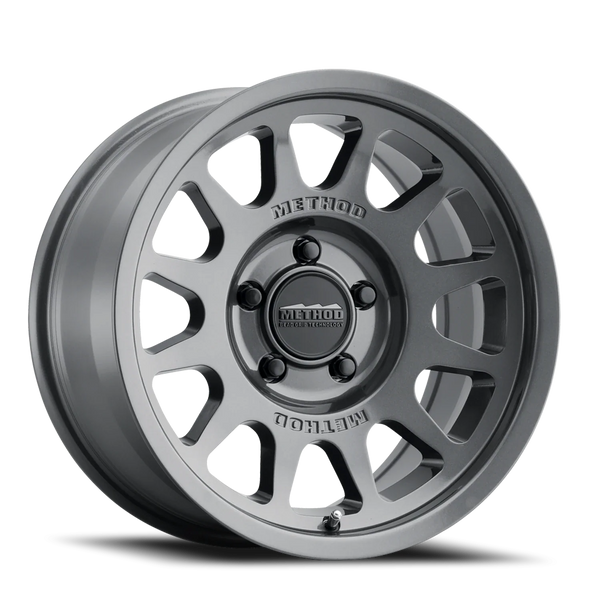 Method MR703 17x8.5 0mm Offset 5x5 5x127 71.5mm CB Gloss Titanium Wheel