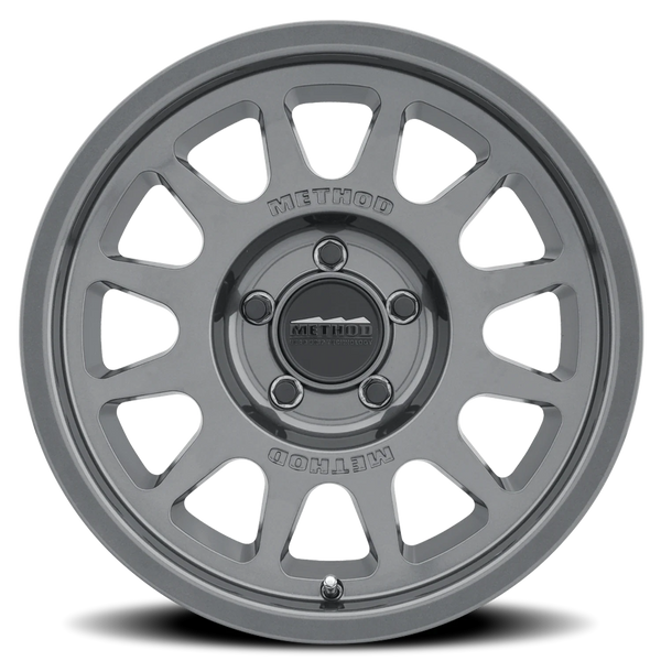 Method MR703 17x8.5 0mm Offset 5x5 5x127 71.5mm CB Gloss Titanium Wheel