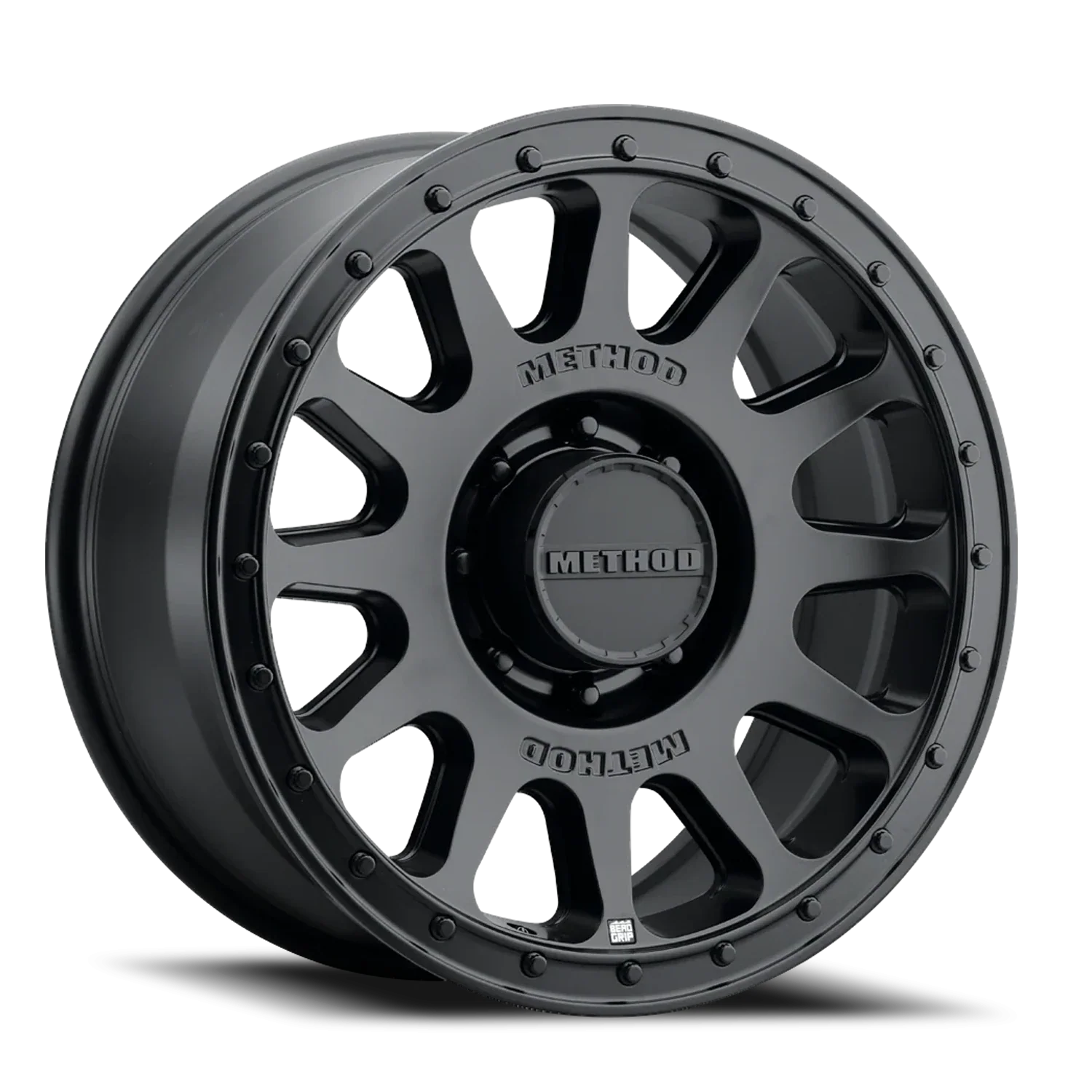 Method MR709 HD Bead Grip 18x 9in / ET12 / 8x6.5 8x165 BP / 121.3mm Bore - Black Wheel