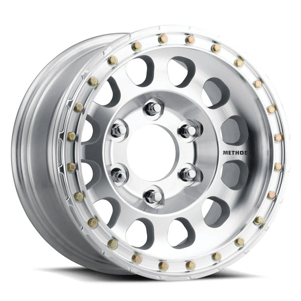 Method MR103 Beadlock 17x9 -12mm Offset 6x5.5 (6x139.7) 108mm CB Raw Machined Race Drilled w/BH-H24125 Wheel