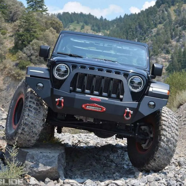 Rock Slide 2018 + Jeep Jl 2-4 Door Rigid Full Front Bumper/No Bullbar /With Winch Plate