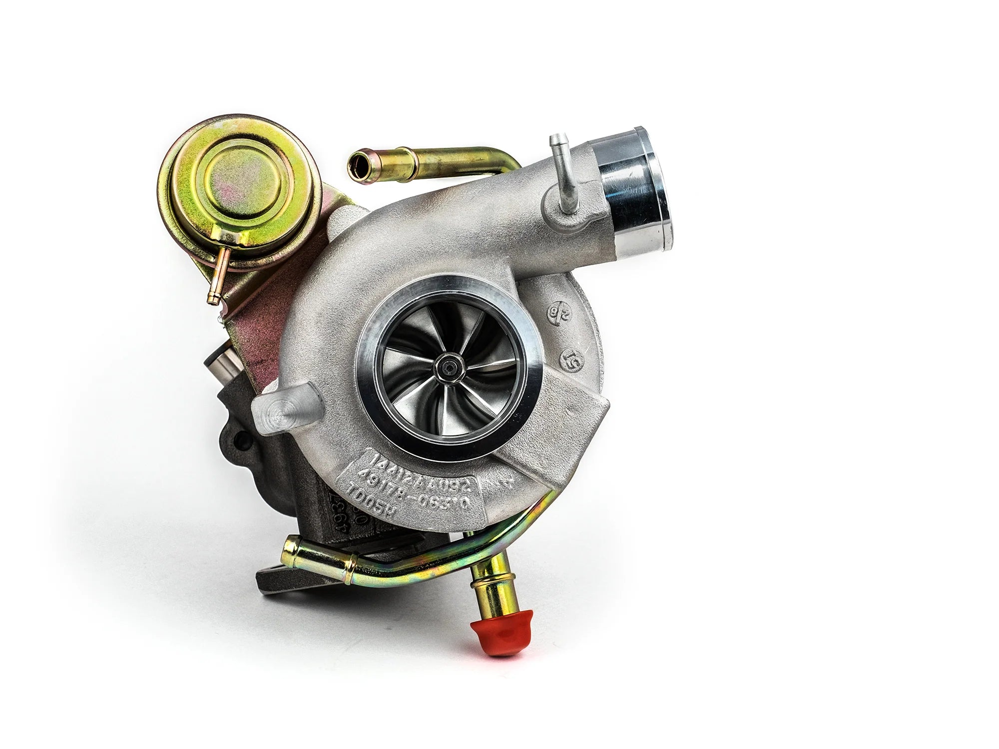 Forced Performance Blue Turbocharger 58mm CH8 CM Turbine Hsg External WG w/Oil Line - 2002-2007 WRX / 2004+ STI