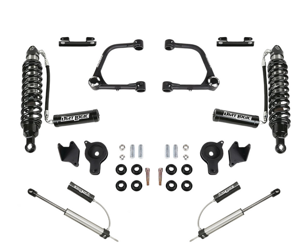 Fabtech 2024 + Toyota Tacoma 4WD 3in UCA Kit w/ Uniballs & 2.5 Coilovers & 2.25 Dirt Logic Shocks