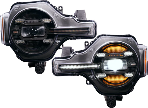 OLM Ford Bronco (2021 + ) Headlights (White DRL) Infinite Series